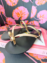 Load image into Gallery viewer, Brenda Flat Sandals - Nude/Gold
