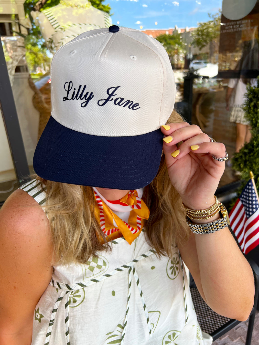 Lilly Jane Vintage Baseball Cap - Navy