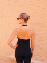 Load image into Gallery viewer, Kimberly Scoop Neck Halter Active Top- Black
