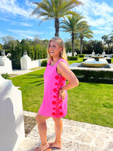 Load image into Gallery viewer, Juliet Side Embroidered Sleeveless Mini Dress - Pink/ Orange

