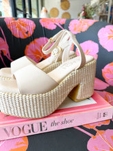 Load image into Gallery viewer, Arden Woven Platform Sandals - Cream
