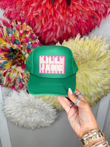 Lilly Jane Summer Spritz Trucker Hat - Kelly Green