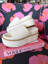 Load image into Gallery viewer, Lexie Platform Sandals -Cream Woven

