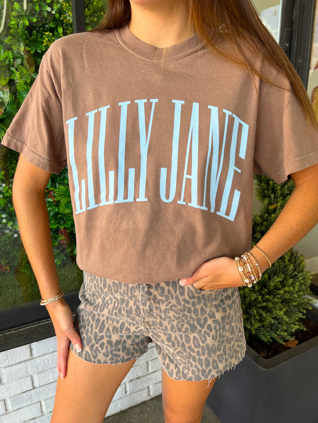 Lilly Jane Oversized Letter Graphic - Espresso