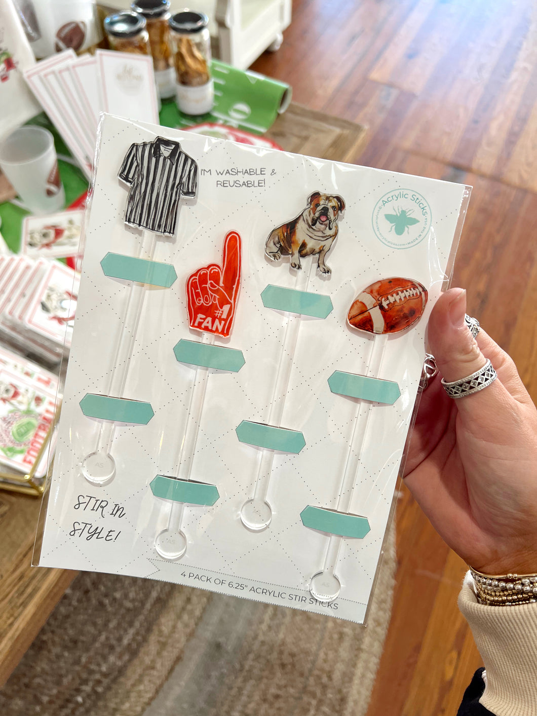 Georgia Gameday Acrylic Sticks