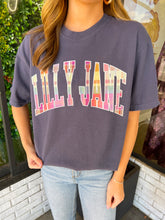 Load image into Gallery viewer, Lilly Jane Plaid Printed Graphic-Navy
