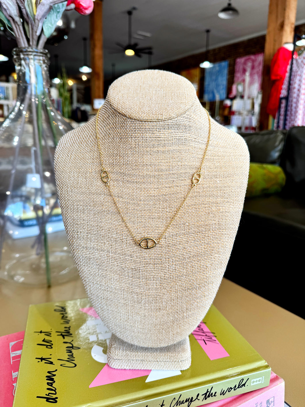 Gold Dainty Tab Necklace
