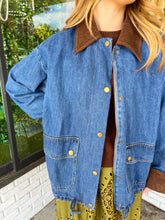 Load image into Gallery viewer, Jordan Corduroy Contrast Denim Jacket
