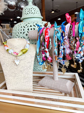 Load image into Gallery viewer, Various Scarf Charm Necklace - Pearl Heart
