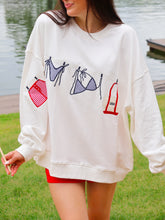 Load image into Gallery viewer, Grace Bikini Embroidered Sweatshirt - White

