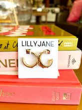 Load image into Gallery viewer, Gold Jewel Studded Hoops
