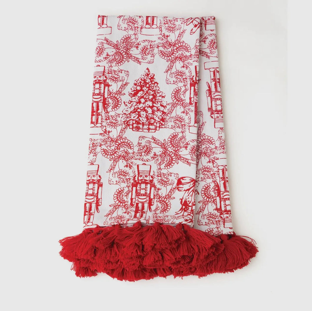 Classic Nutcracker Tassel Kitchen Towel