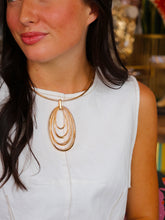 Load image into Gallery viewer, Gold Layered Oval Pendant Choker
