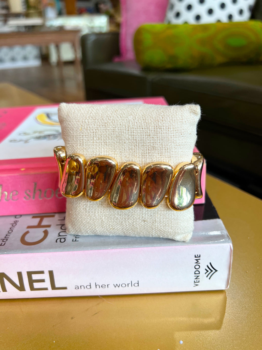 Teardrop Stretch Bracelet -Gold