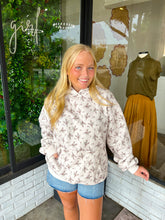 Load image into Gallery viewer, Bryce Floral Printed Oversized Hoodie- Cream/Mocha
