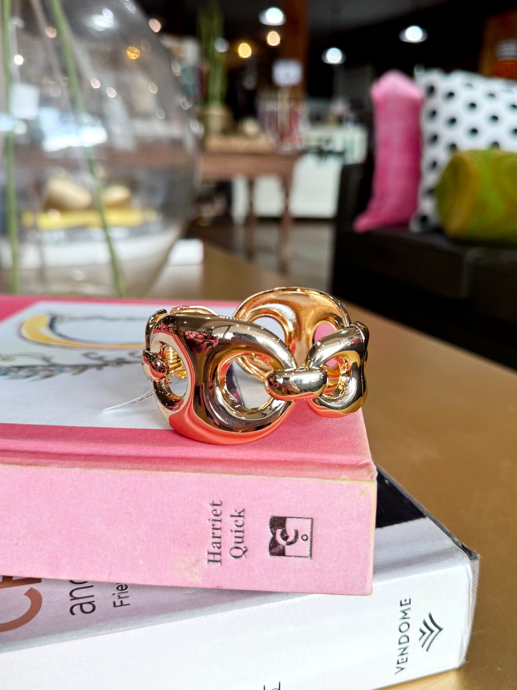 Gold Chunky Tab Bracelet