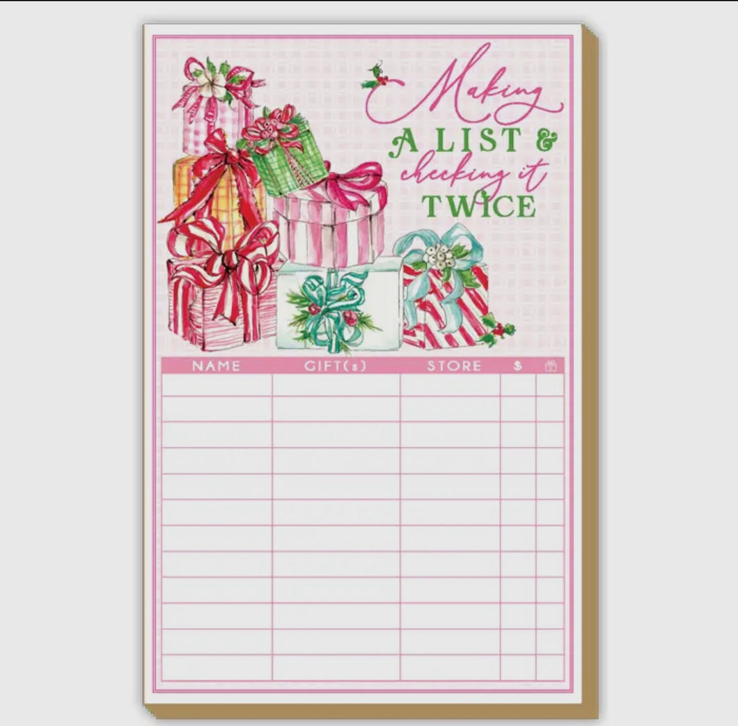 Making a List & Checking it Twice Notepad