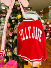 Load image into Gallery viewer, Lilly Jane Varsity Stripe Embroidered Sweatshirt - Red
