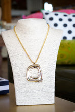 Load image into Gallery viewer, Gold Funky Square Pendant Necklace
