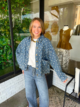 Load image into Gallery viewer, Miranda Polka Dot Denim Jacket
