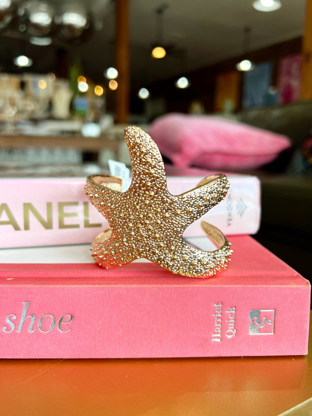 Gold Textured Starfish Cuff