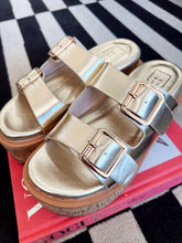 Load image into Gallery viewer, Lucinda Chunky Slide Sandal- Gold
