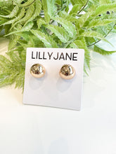 Load image into Gallery viewer, Dainty Gold Dome Hoops
