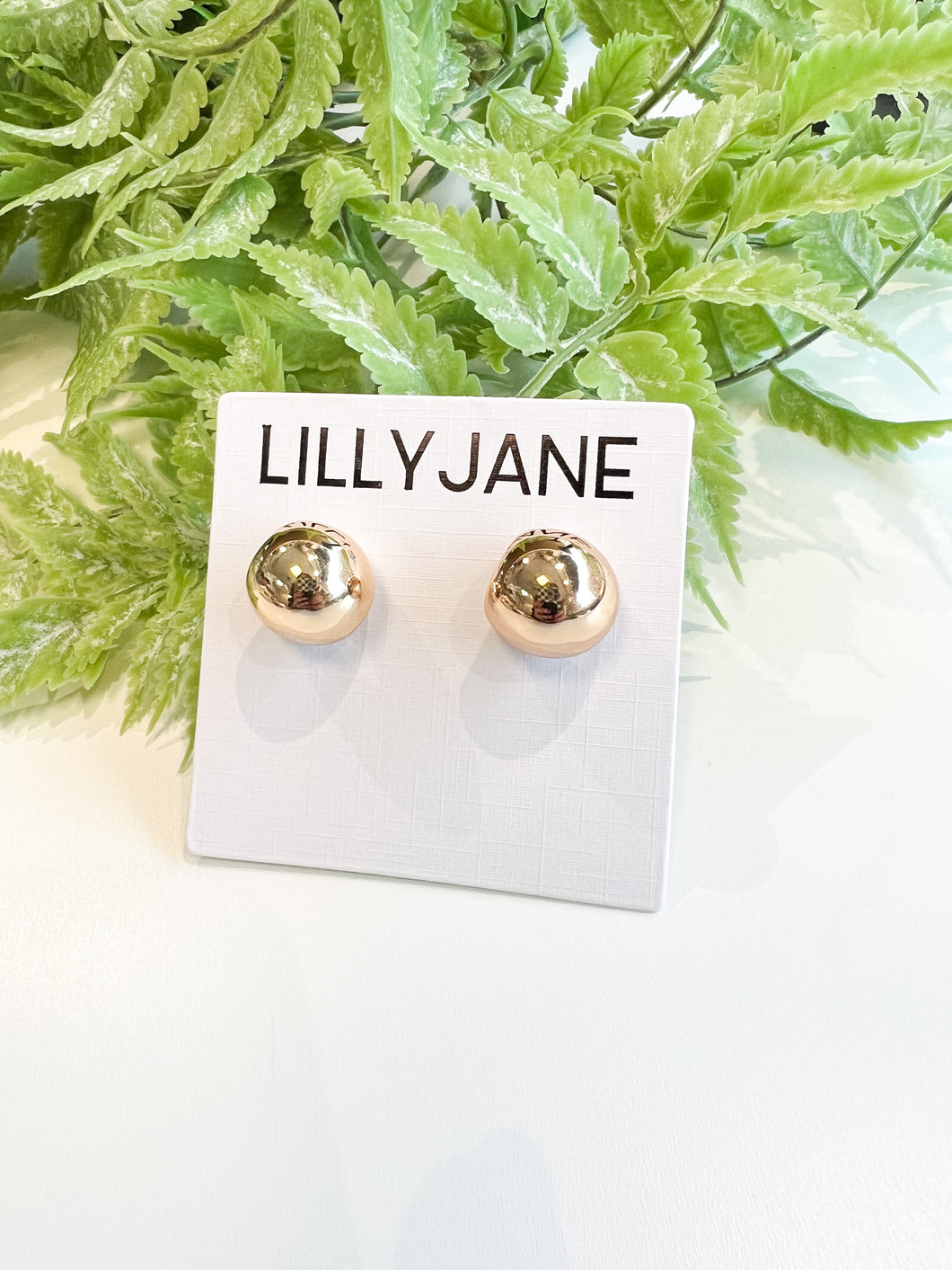 Dainty Gold Dome Hoops