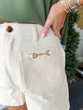 Load image into Gallery viewer, Julie Horsebit High Waist Shorts - Cream
