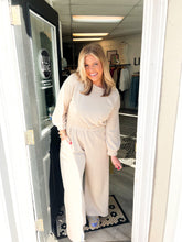 Load image into Gallery viewer, Carson Long Sleeve Knit Jumpsuit- Oatmeal
