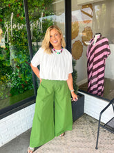 Load image into Gallery viewer, Jameson Wide Leg Palazzo Pants- Green

