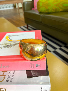 Gold Chunky Dome Bangle Bracelet