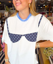Load image into Gallery viewer, Polka Dot Bikini Graphic Tee -Navy
