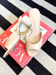 Elaine Heeled Sandals - Nude Beige