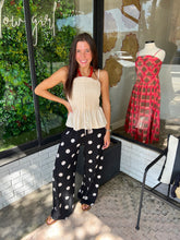 Load image into Gallery viewer, Blake Polka Dot Wide Leg Pants- Black
