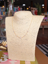Load image into Gallery viewer, Dainty Gold Crystal Studded Necklace
