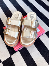 Load image into Gallery viewer, Lucinda Chunky Slide Sandal- Gold
