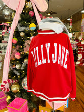 Load image into Gallery viewer, Lilly Jane Varsity Stripe Embroidered Sweatshirt - Red
