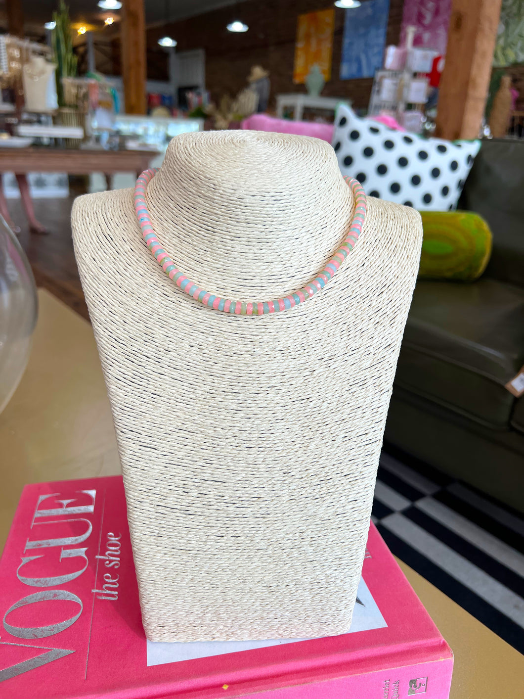 Mixed Beaded Necklace - Pink Multi