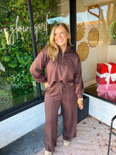 Load image into Gallery viewer, Bobbie Luxe Soft Wide Leg Pant Set - Brown
