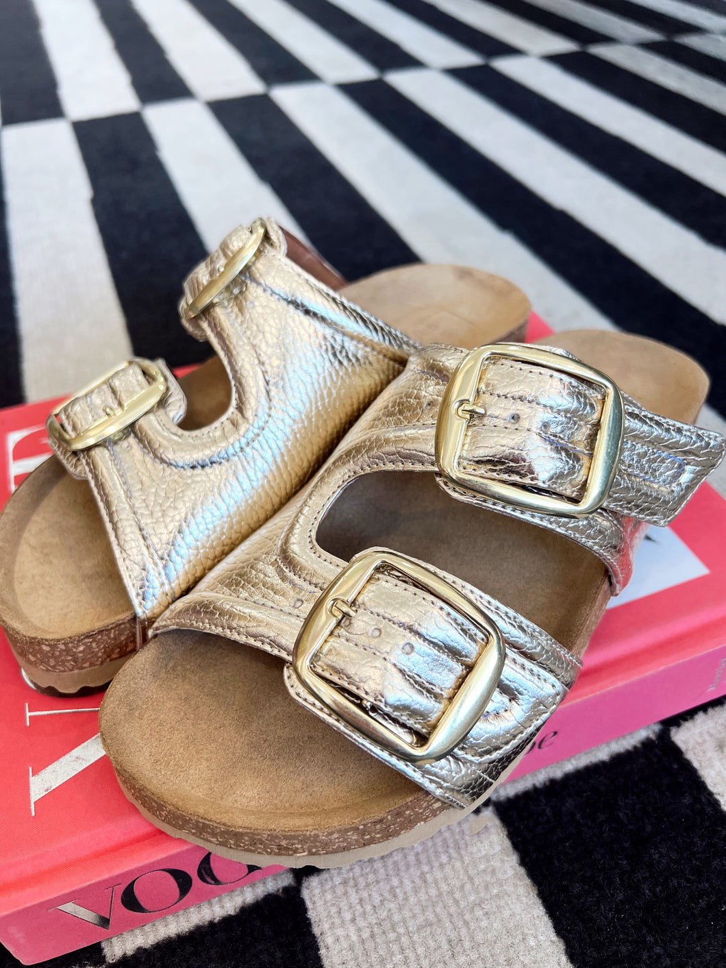 Barbara Genuine Leather Sandals - Gold