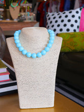 Load image into Gallery viewer, Chunky Beaded Ball Necklace-Sky Blue
