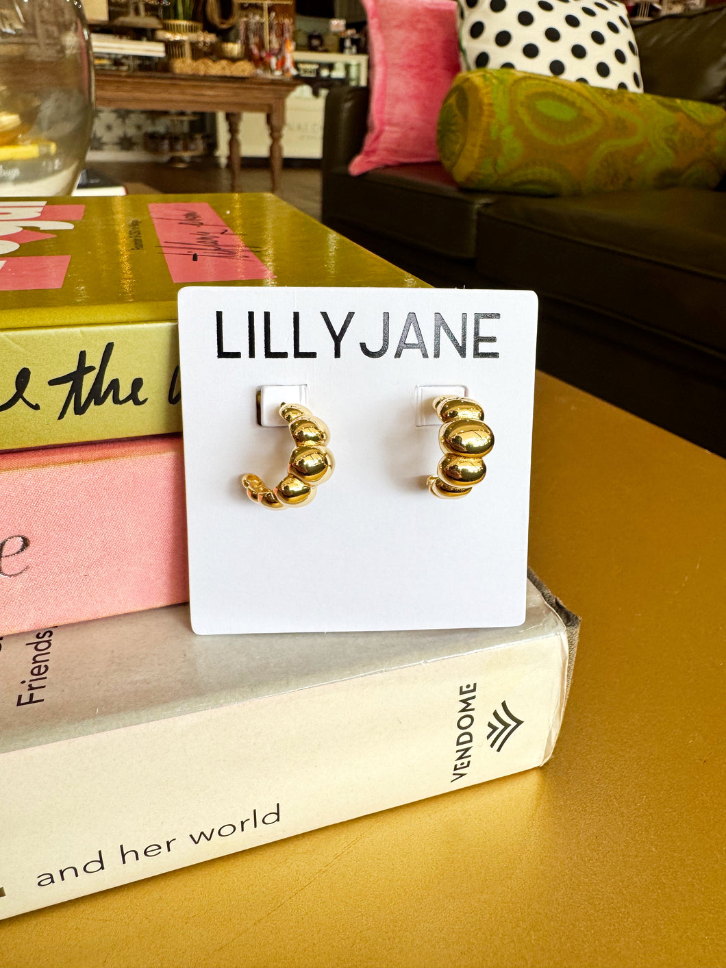Gold Dainty Oval Link Hoops