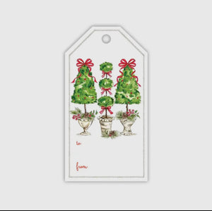 Christmas Topiary Bow Gift Tags