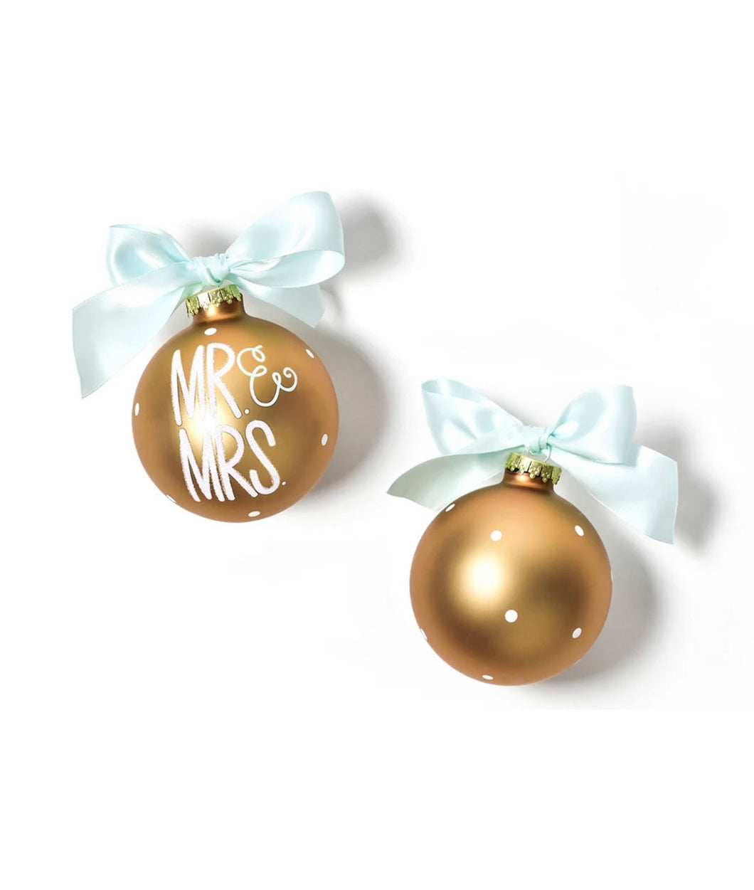 Mr. & Mrs. Christmas Glass Ornament