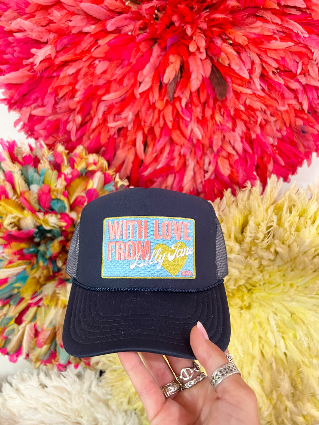 With Love From Lilly Jane Trucker Hat - Navy