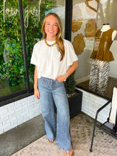 Load image into Gallery viewer, Kara Wide Leg Side Stripe Denim Pants - Medium Wash
