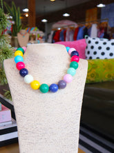 Load image into Gallery viewer, Chunky Beaded Ball Necklace -Multi Jewel Tone

