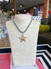 Load image into Gallery viewer, Star Rhinestone Pendant Necklace - Black Stripe
