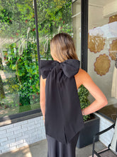 Load image into Gallery viewer, Adeline High Neck Bow Maxi Dress- Black

